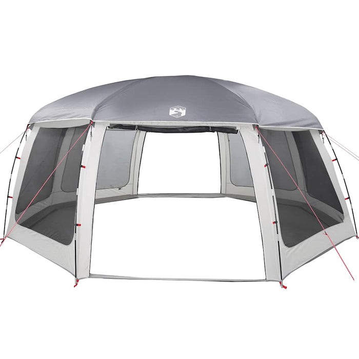 Pool Tent with Removable Fly & Mesh Walls Grey 690x690 cm