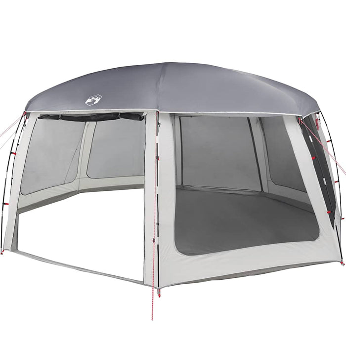 Pool Tent with Removable Fly & Mesh Walls Grey 690x690 cm