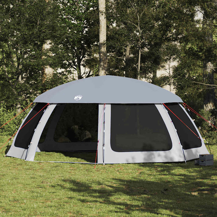 Pool Tent with Removable Fly & Mesh Walls Grey 690x690 cm