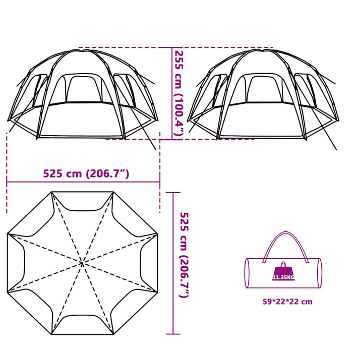 Party Tent Grey Waterproof