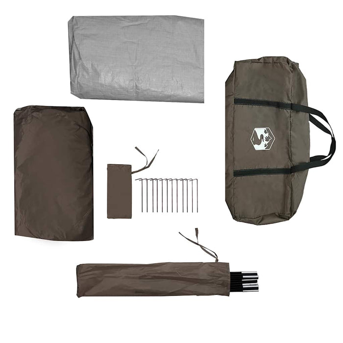 Fishing Tent 5-Person Brown Waterproof