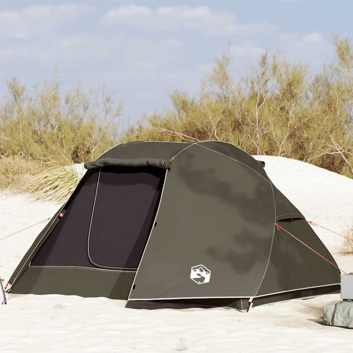 Fishing Tent 5-Person Brown Waterproof