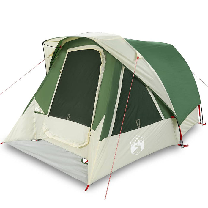 Camping Tent Cabin 4-Person Green Waterproof