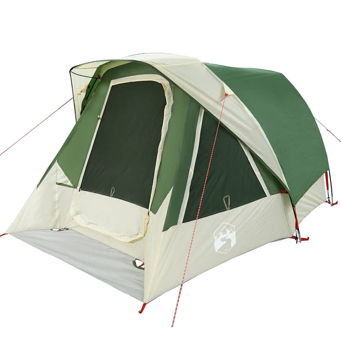 Camping Tent Cabin 4-Person Green Waterproof