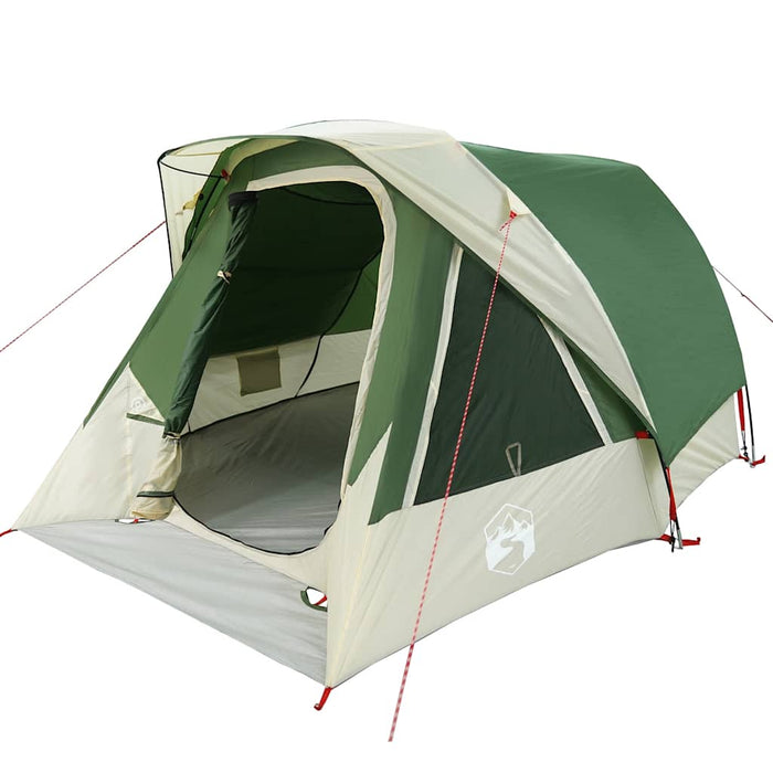 Camping Tent Cabin 4-Person Green Waterproof