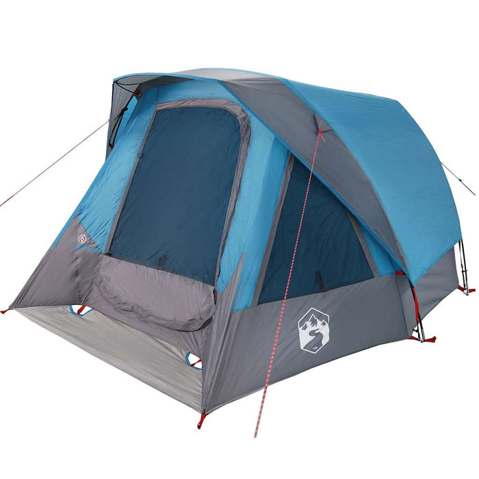 Camping Tent Cabin 4-Person Blue Waterproof