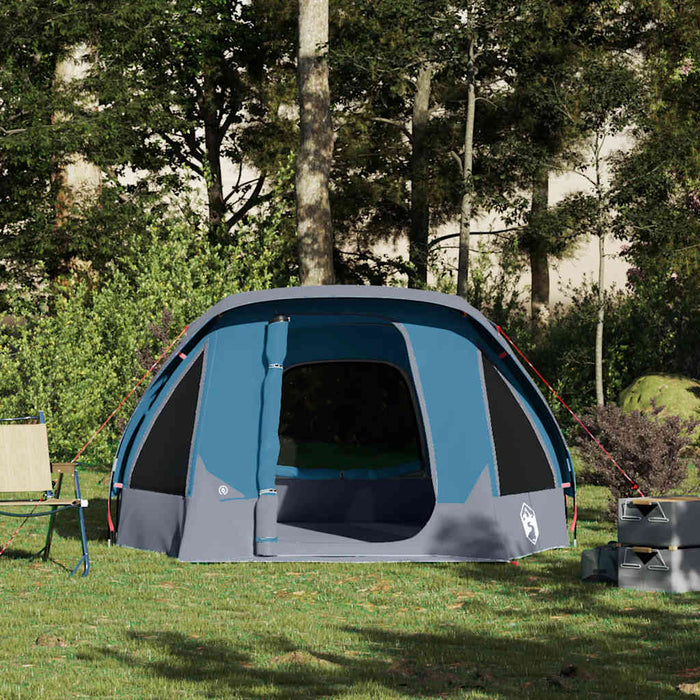 Camping Tent Cabin 4-Person Blue Waterproof