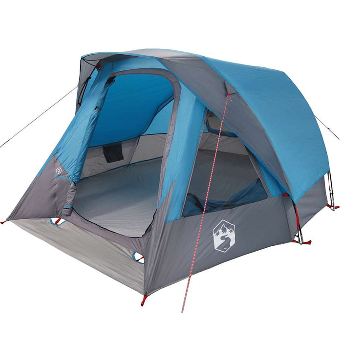 Camping Tent Cabin 4-Person Blue Waterproof