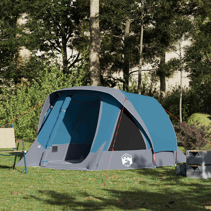 Camping Tent Cabin 4-Person Blue Waterproof