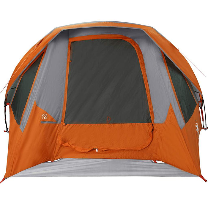 Family Tent Cabin 6-Person Grey and Orange Waterproof