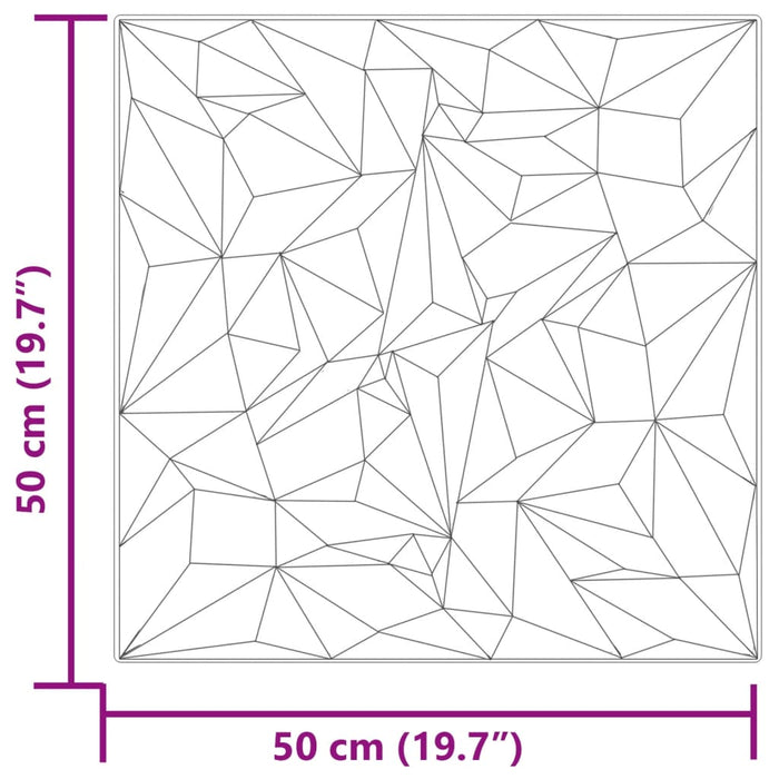 Стенни панели 48 бр Сив 50x50 см XPS 12 м² Аметист