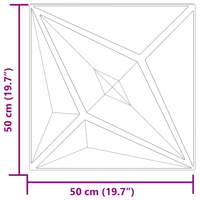 Стенни панели 12 бр Сиви 50x50 cm XPS 3 m² Star