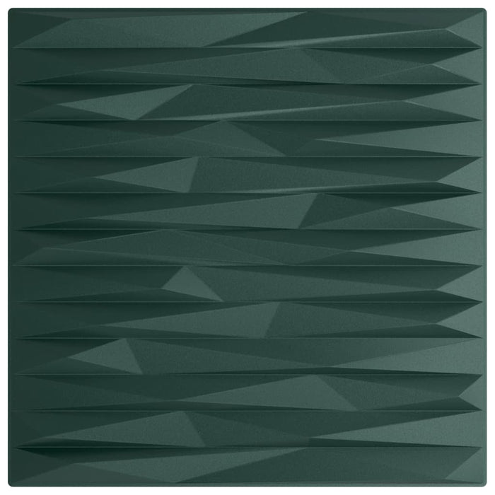 Wall Panels 12 pcs Green 50x50 cm XPS 3 m² Stone