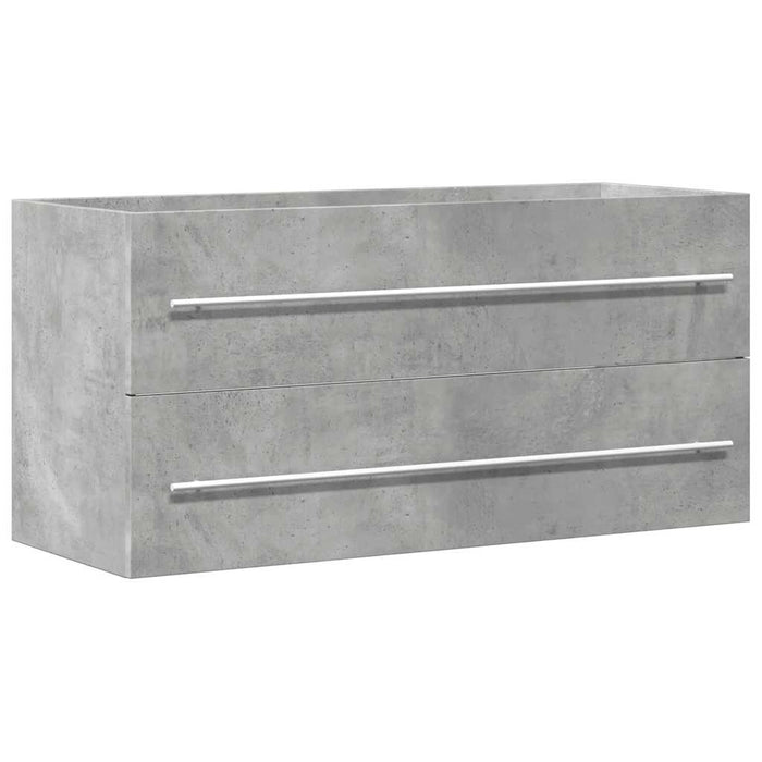 Sink Cabinet Concrete Grey 100x38.5x48 cm Engineered Wood