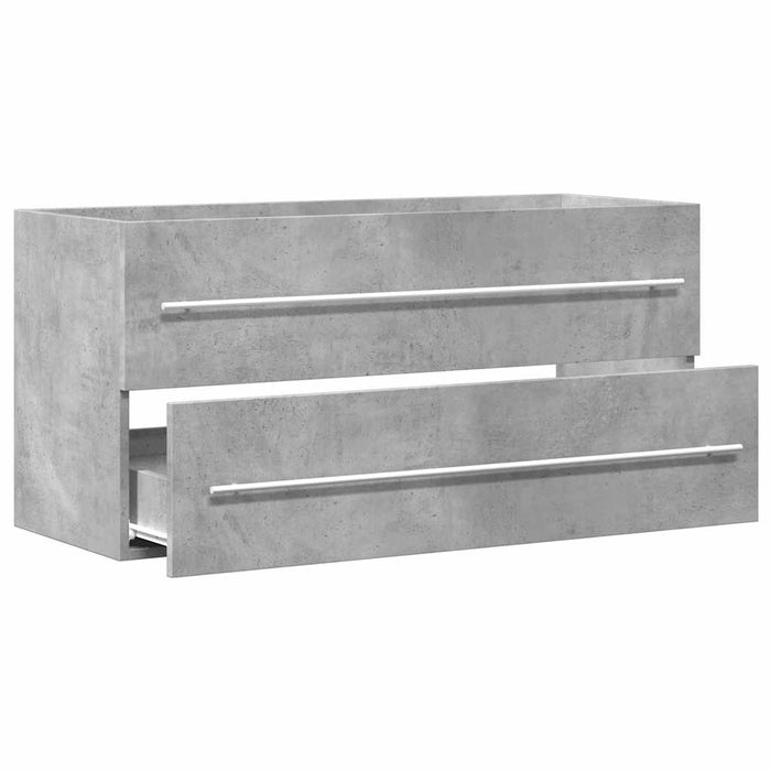 Sink Cabinet Concrete Grey 100x38.5x48 cm Engineered Wood