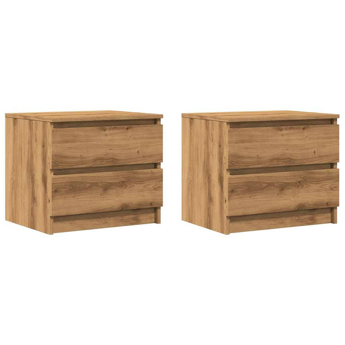 Bedside Cabinets 2 pcs Artisan Oak 50x40x43.5 cm Engineered Wood