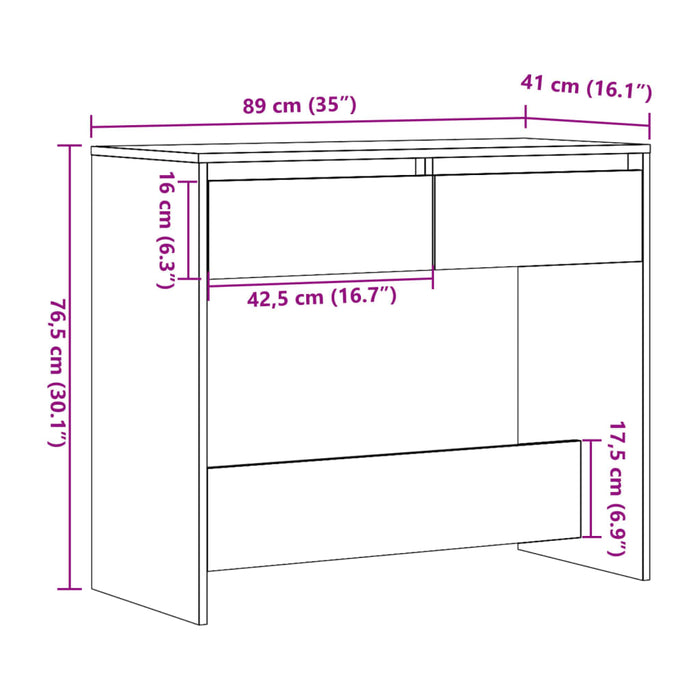 Masa Consolă Stejar Artizanat 89x41x76,5 cm Lemn Tehnic