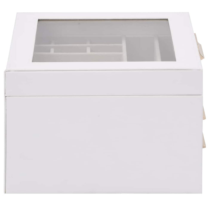 Jewellery Box 3-Layer White 23x20.5x14 cm