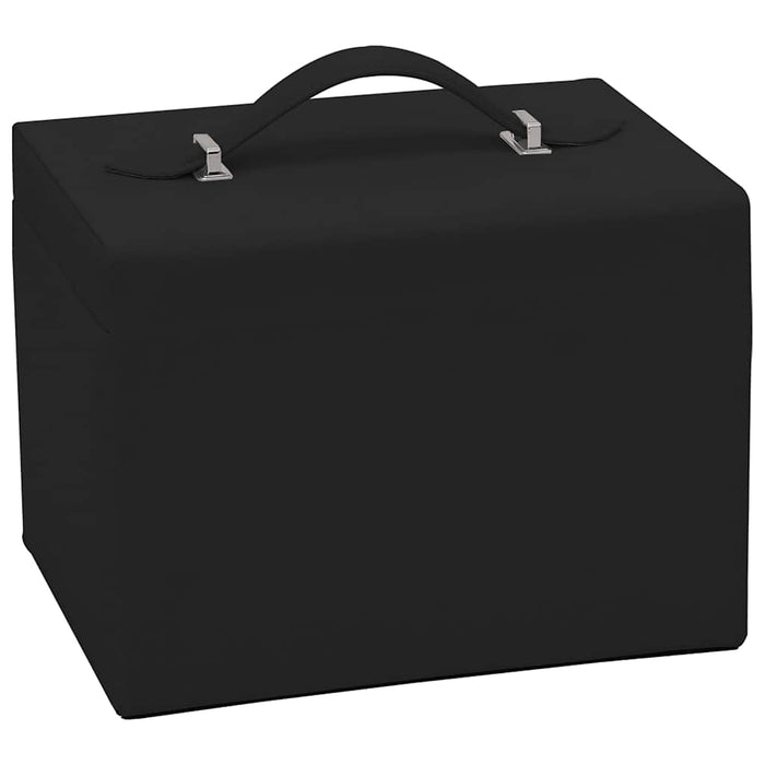 Jewellery Box 4-Layer with Mirror Lockable Black 22.5x17.5x16.5 cm