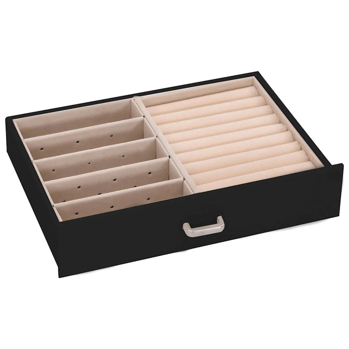 Jewellery Box 5-Layer with Mirror Lockable Black