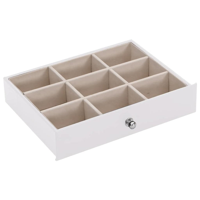 Jewellery Box 6-Layer with Mirror Lockable White