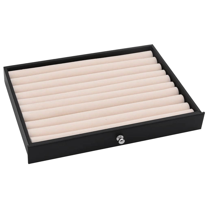 Jewellery Box 10-Layer with Watch Holders Black 29x20.5x40.5 cm