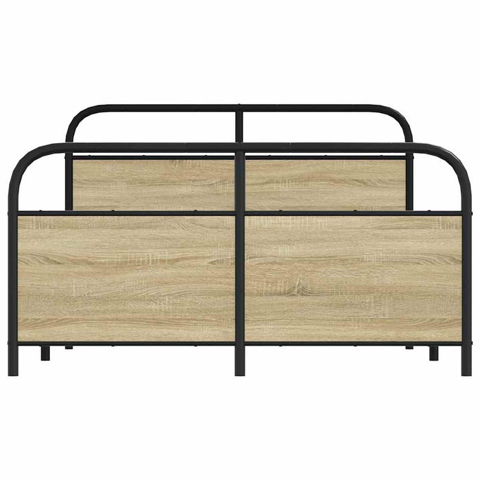 Bed Frame Without Mattress 120x190 cm Small Double Sonoma Oak Engineered Wood