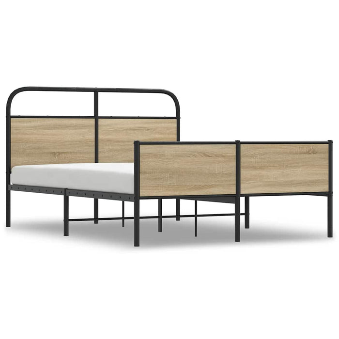 Bed Frame without Mattress 120x200 cm Sonoma Oak Engineered Wood