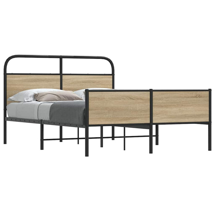 Bed Frame without Mattress 120x200 cm Sonoma Oak Engineered Wood