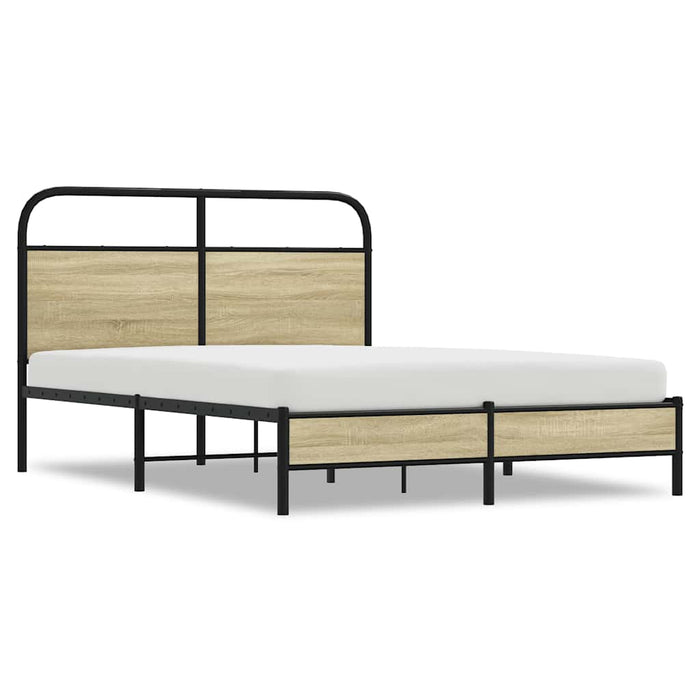 Bed Frame without Mattress 140x200 cm Sonoma Oak Engineered Wood