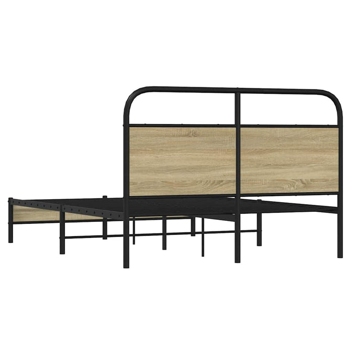 Bed Frame without Mattress 140x200 cm Sonoma Oak Engineered Wood