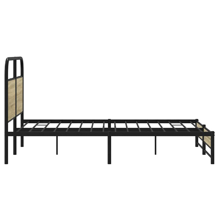 Bed Frame without Mattress 120x190 cm Small Double Sonoma Oak Engineered Wood