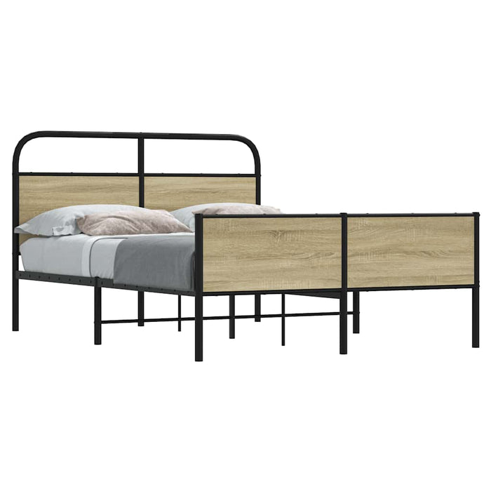 Bed Frame without Mattress 120x200 cm Sonoma Oak Engineered Wood