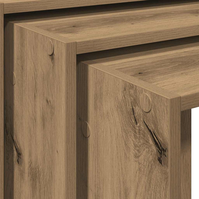 Маси за гнездене 3 бр Artisan Oak Engineered Wood