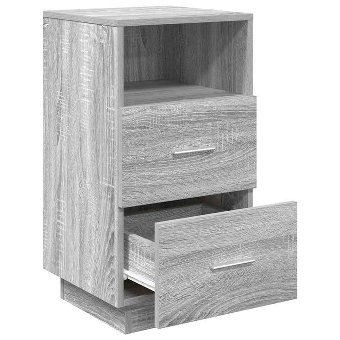 Bedside Cabinets 2 pcs with 2 Drawers Grey Sonoma 36x36x68 cm