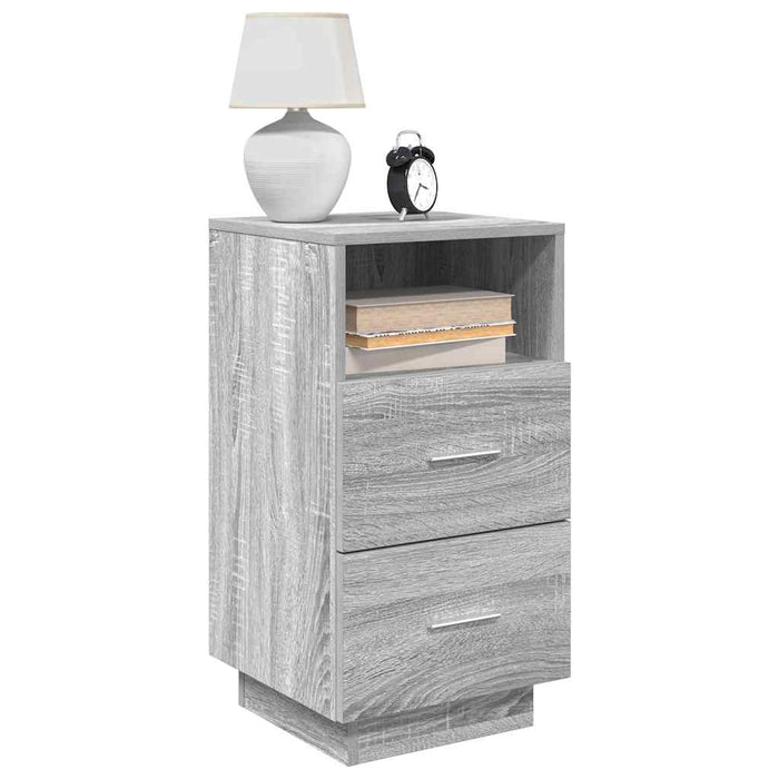 Bedside Cabinets 2 pcs with 2 Drawers Grey Sonoma 36x36x68 cm