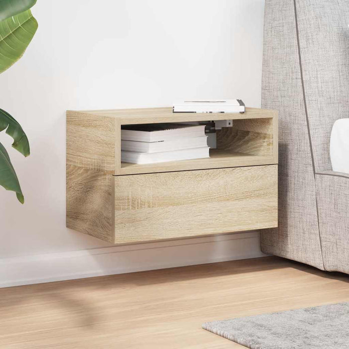 Wall-mounted Bedside Cabinet Sonoma Oak 45x26x28.5 cm