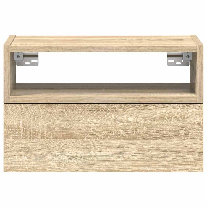 Прикроватные тумбочки настенные 2 шт. Sonoma Oak 45x26x28,5 см