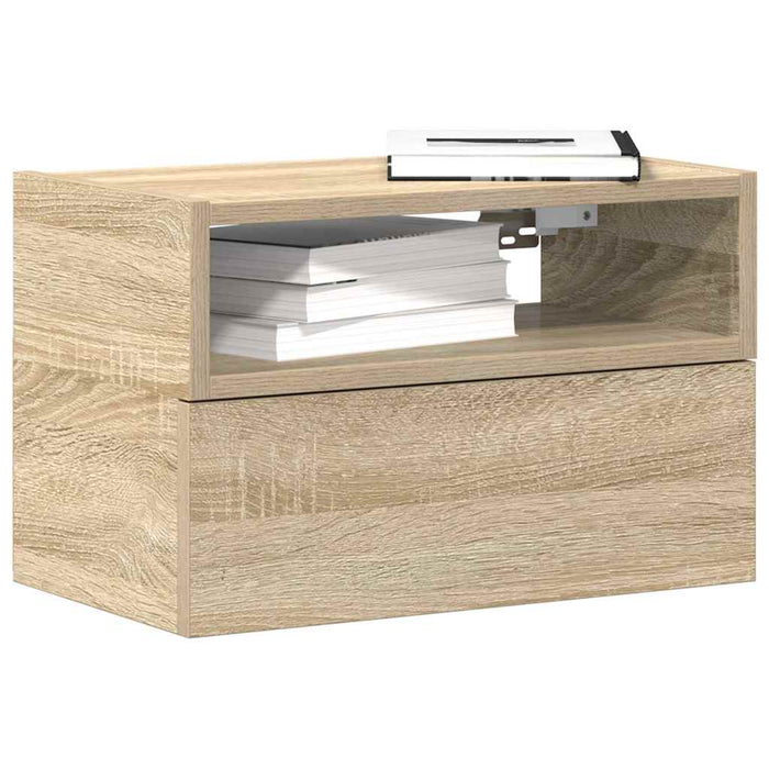 Прикроватные тумбочки настенные 2 шт. Sonoma Oak 45x26x28,5 см