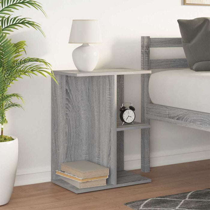 Bedside Table Grey Sonoma 46.5x29x61 cm Engineered Wood