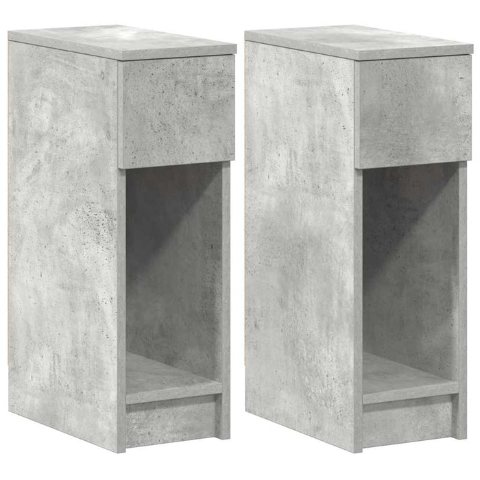 Нощни шкафчета с чекмедже 2 бр Concrete Grey 20x36x60 см