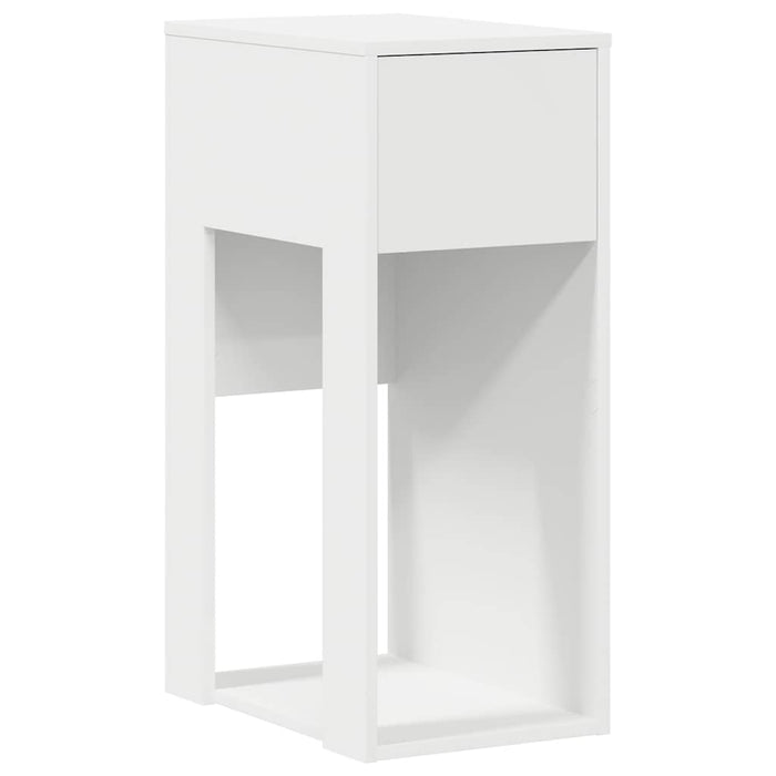 Computer Tower Stand with Drawer White 30x44x74 cm