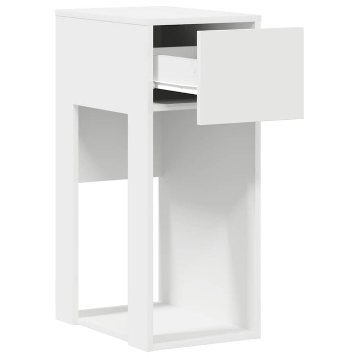 Computer Tower Stand with Drawer White 30x44x74 cm