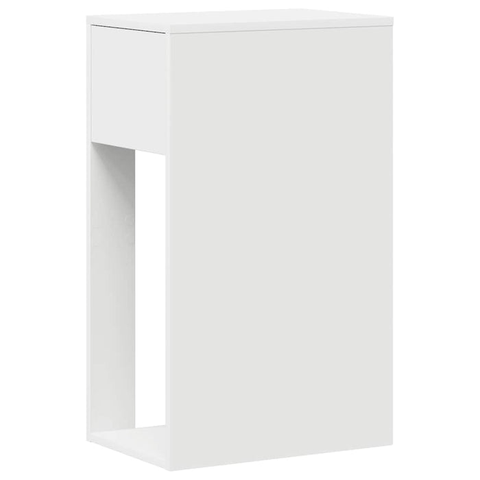 Computer Tower Stand with Drawer White 30x44x74 cm