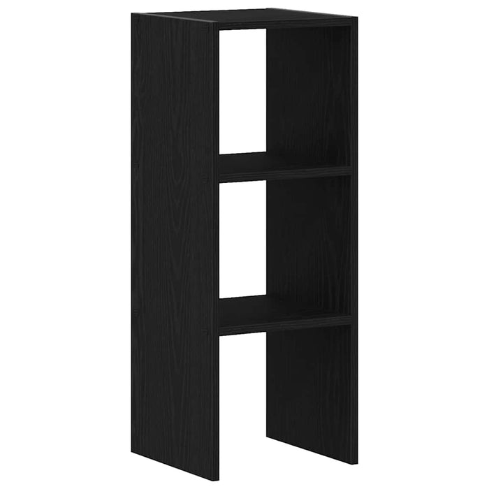 Bibliotecă Stivuibilă Stejar Negru 30x30x80 cm Lemn de Inginerie