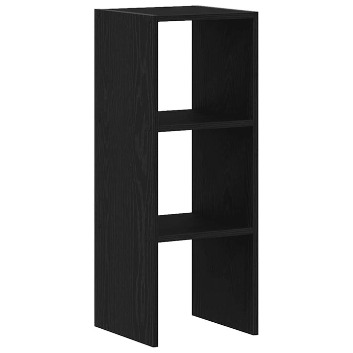 Bibliotecă Stivuibilă Stejar Negru 30x30x80 cm Lemn de Inginerie