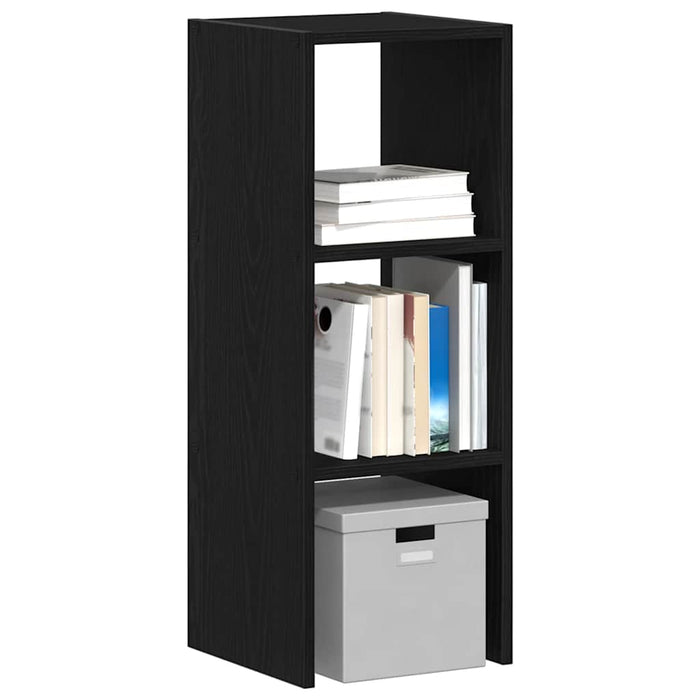 Bibliotecă Stivuibilă Stejar Negru 30x30x80 cm Lemn de Inginerie