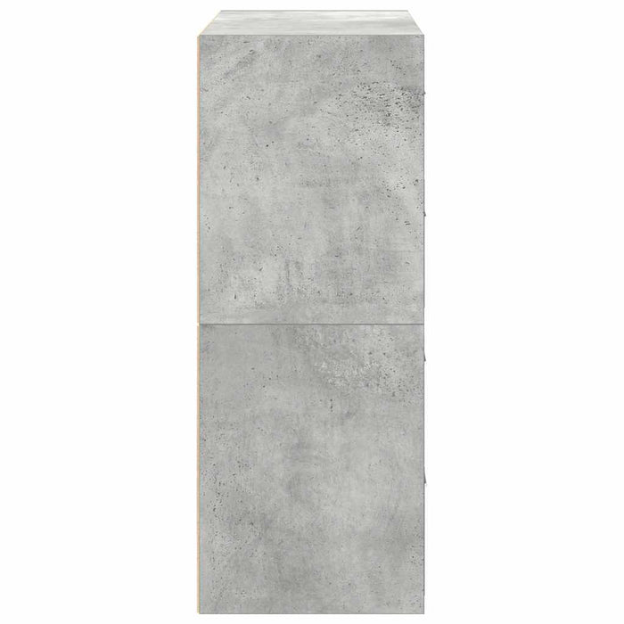 Dulap cu 2 sertare 2 buc Beton Gri 60x31x40 cm Lemn derivat