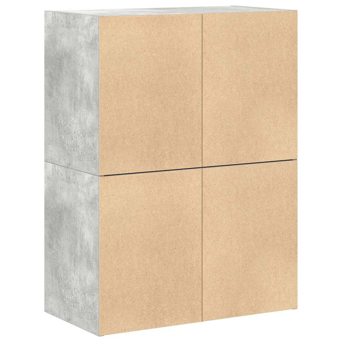 Dulap cu 2 sertare 2 buc Beton Gri 60x31x40 cm Lemn derivat