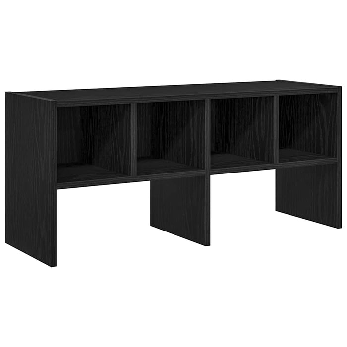 Shoe Rack Stackable Black Oak 89.5x30x40 cm